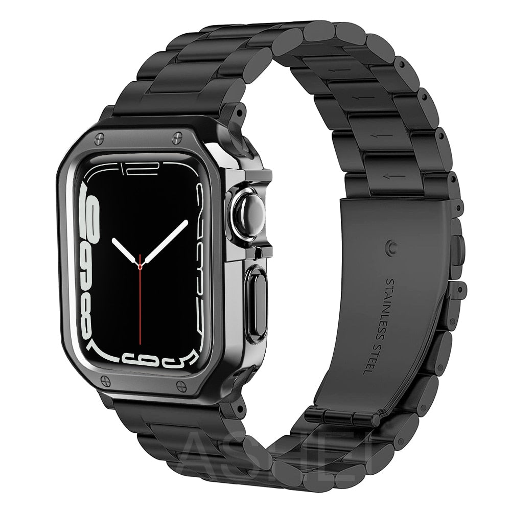 Royal™ Metal Series – Armband + Schutz für Apple Watch 